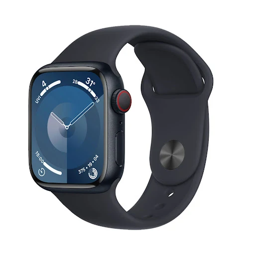 Đồng hồ Apple Watch Series 9 4G 41mm Midnight (Vỏ Nhôm Dây Silicone - S/M) (MRHR3SA/A)