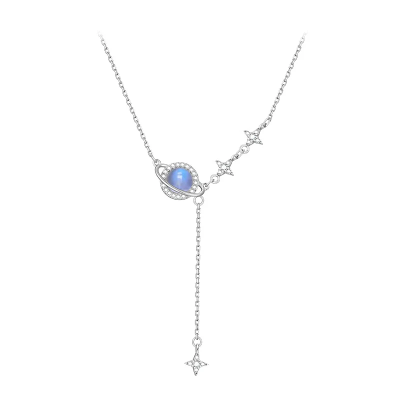 Vrouwen S925 Sterling Zilveren Ster Universe Ketting, een ideaal cadeau. Elegant ontwerp, perfect voor dagelijks gebruik en speciale gelegenheden.