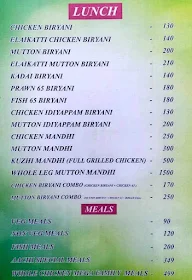 Aachi Veedu menu 3