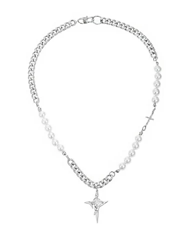 Titanium stalen herenketting met pa - 3