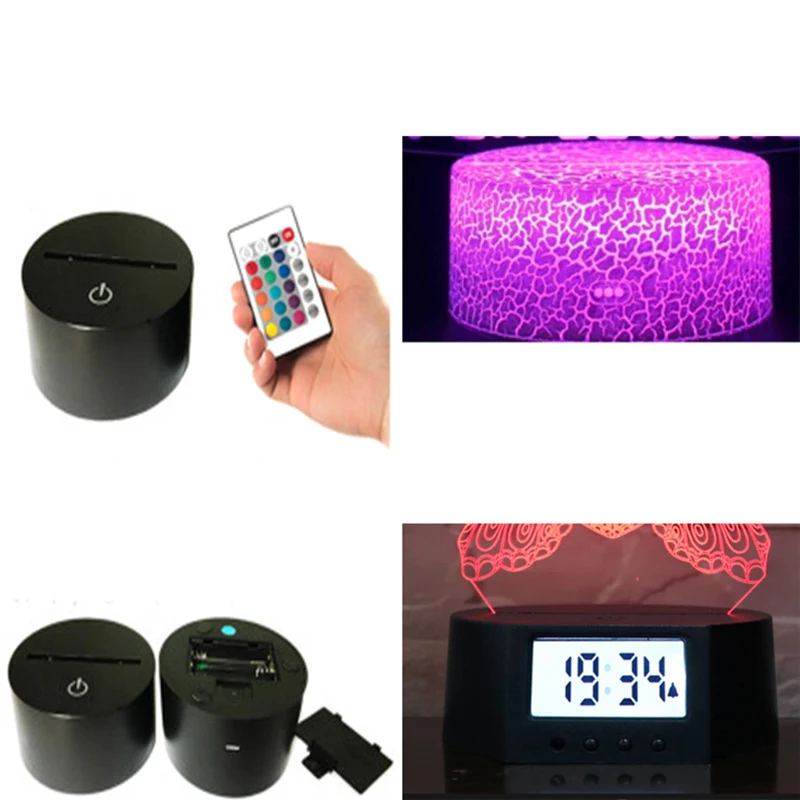 Title 5, Mały Bat Chariot lampka nocna 3D z budzikiem US...