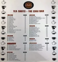 Tea Shots - The Chai Bar menu 1