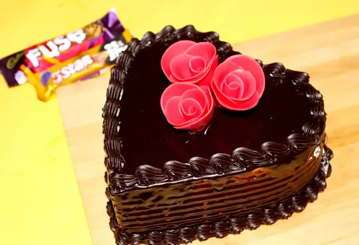 Chocolate Heart Rose Cake