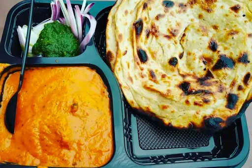 Butter Chicken [2 Pieces] With 1 Lachha Paratha + 1 Tandoori Roti