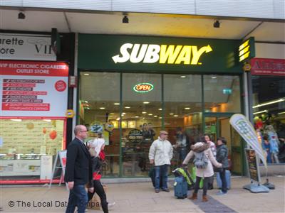 Subway On Station Approach Take Away Food Shops In City Centre