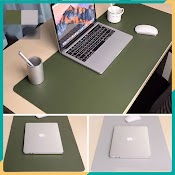 [Khâu Viền, 2 Mặt] Thảm Trải Bàn Làm Việc Deskpad Da Pu Size Lớn Kiêm Miếng Lót Chuột Máy Tính Cỡ Lớn 120X50, 100X50