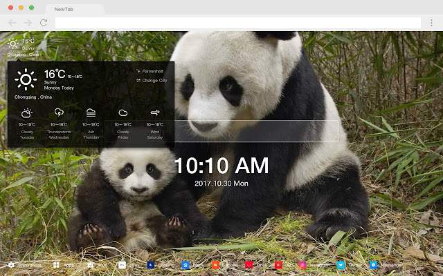 パンダ新しいタブページのhd壁紙トップの壁紙テーマ
