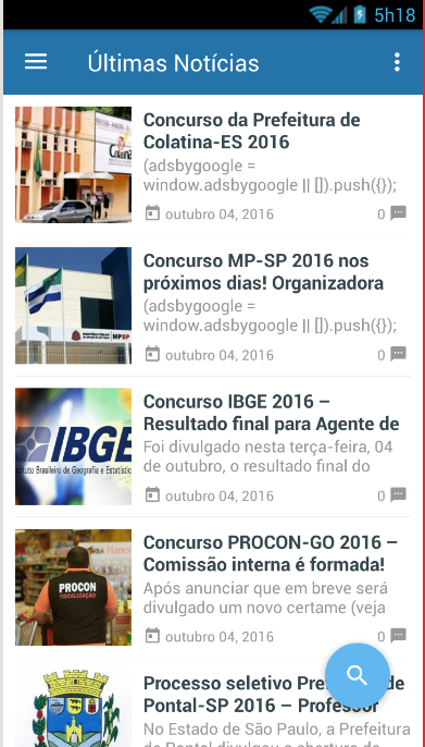 NotíciasConcursos Screen 1