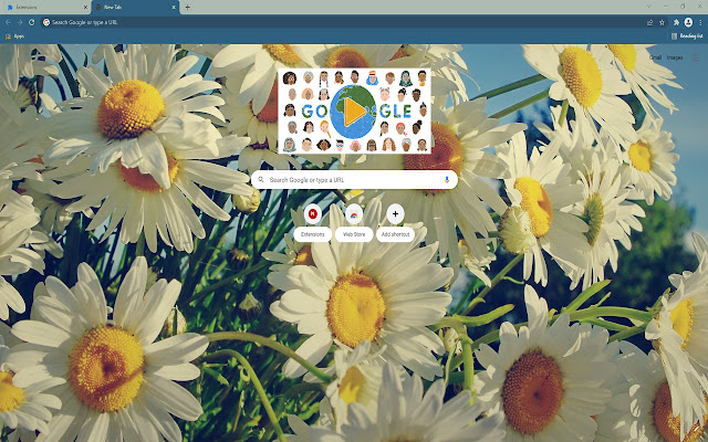 Spring Time Daisies New Tab chrome extension