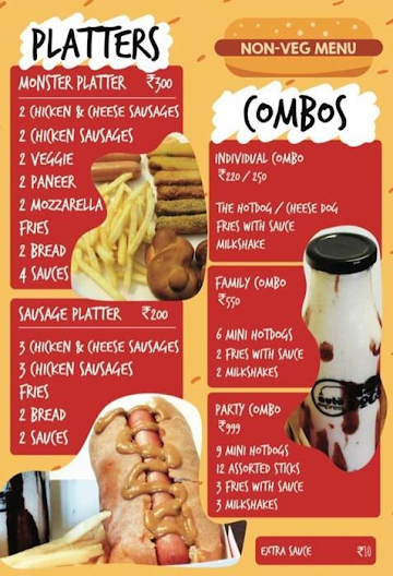 Auto Express Hot Dogs menu 