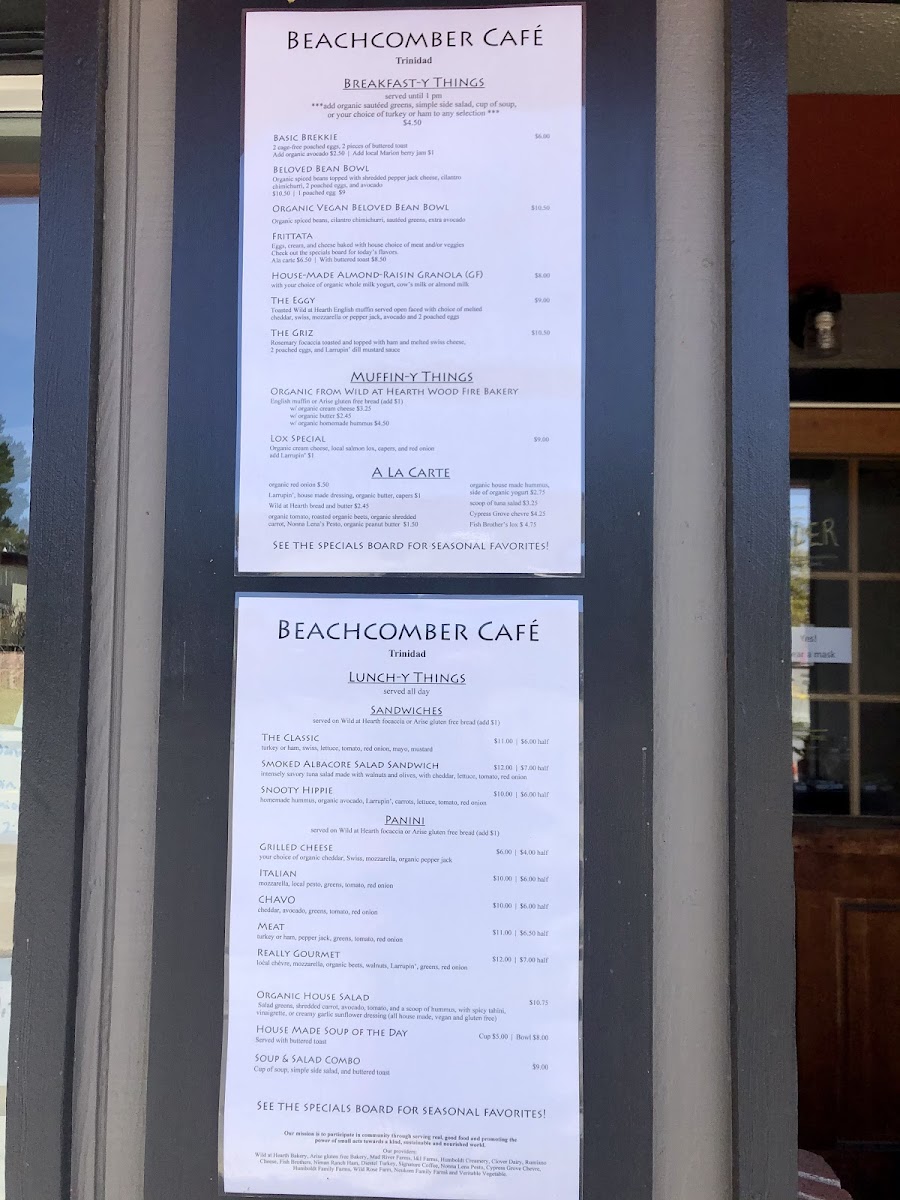 May 2021 menu