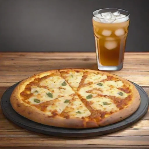 Veg Cheese Pizza + Ice Tea