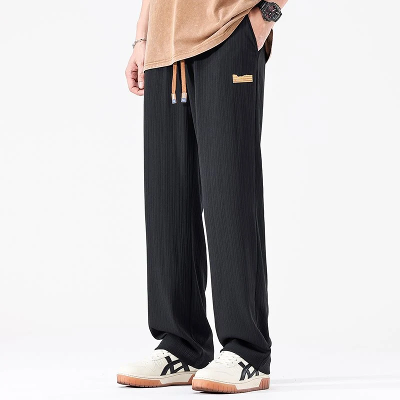 Zomer ijszijde dunne losse rechte casual broek. Koel en comfortabel voor warme dagen. Ademend materiaal. De perfecte keuze voor de zomer.