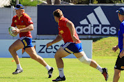 Pieter-Steph du Toit (L) during the DHL Stormers training session at HPC, Bellville on March 28, 2017 in Cape Town, South Africa.