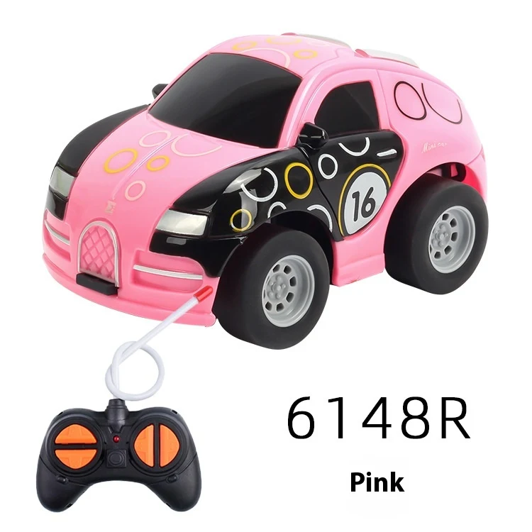 Mini Cartoon Electric Remote Control Cute Toy Car, Four-Way Wireless Control, Fun and Easy to Use for Kids, Providing Ho