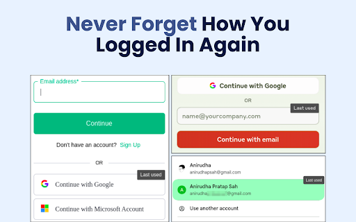 How Did I Login