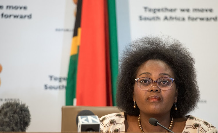 Acting health minister Mmamoloko Kubayi-Ngubane urged political leaders to adhere to the tightened Covid-19 restrictions to prevent more infections. File photo.