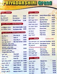 Priyadarshini Grand menu 1