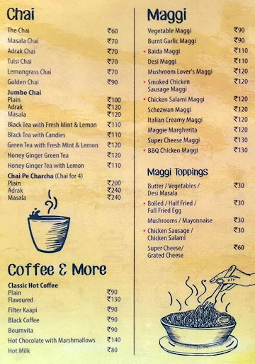 The Chai Cafe - All Day Eatery menu 