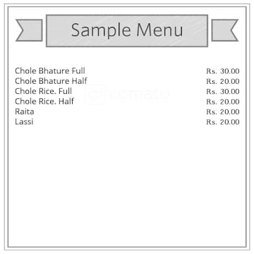 Kashmiri Chole Bhature menu 