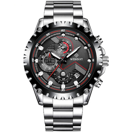 Title 3, Mens quartz wristwatch with stainless steel be...