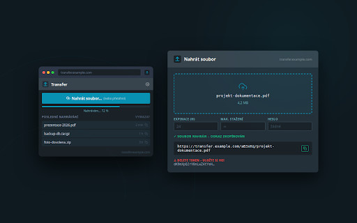 Transfer – sdílení souborů screenshot 1