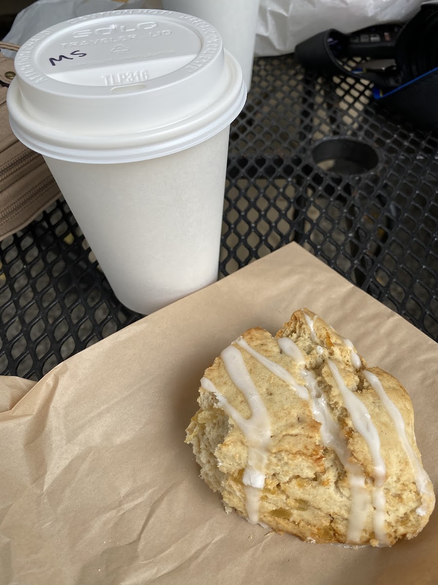 Maple steamer and lemon scone