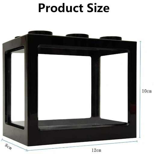 PVC Betta Fish Tank Mini Aquarium Betta Fish Accessories Building Block Decor Ornamental Aquarium Tank Pet Decoration