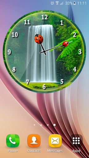 Waterfall Analog Clock