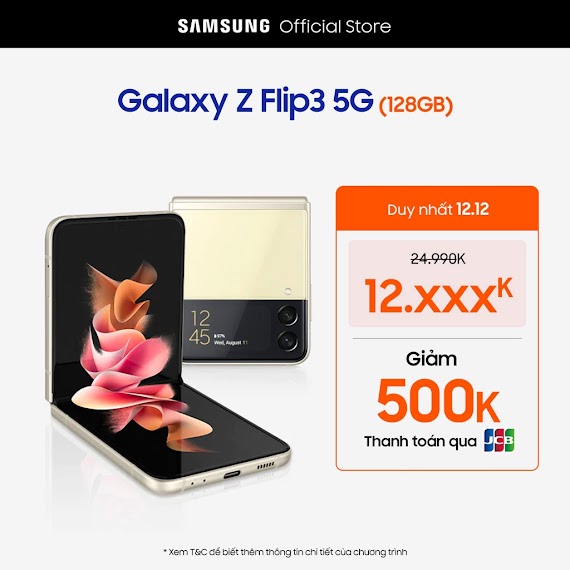 [Mã Elbau5 Giảm 4% Đơn 500K] Điện Thoại Samsung Galaxy Z Flip3 5G 128Gb