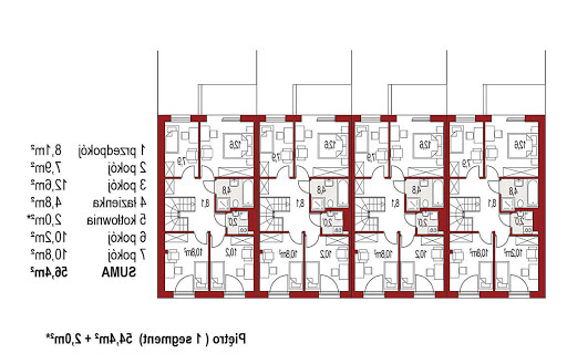 Katrina Gold 4 segmenty - Rzut piętra