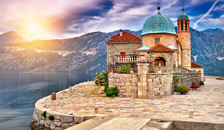 Azamara's “Private Journeys” program includes a visit to a tiny island church with hidden Baroque art in Kotor, Montenegro.