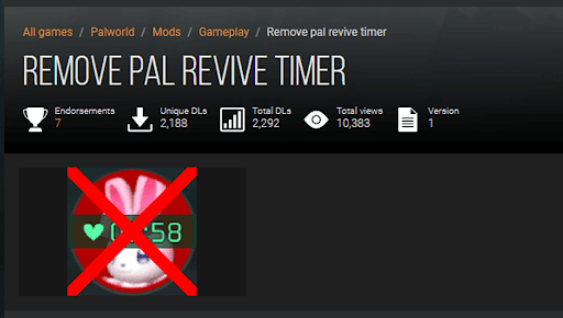 Removal Pal Revive Timer mod