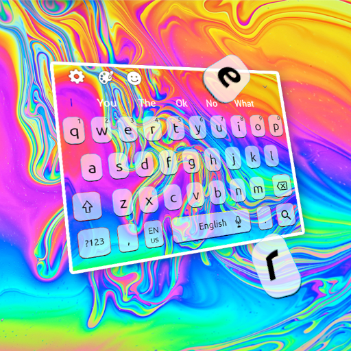 Liquid Rainbow Keyboard Theme