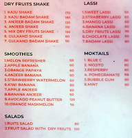 The Juice Standard menu 2