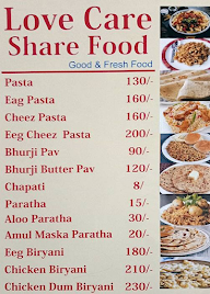 Love Care Share Food menu 1