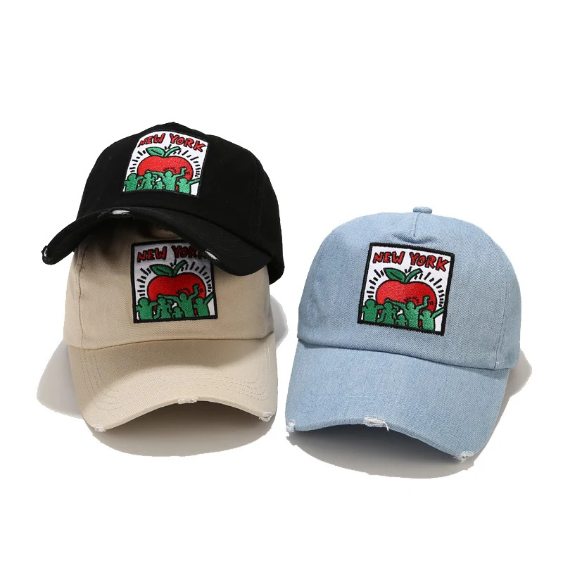 Title 3, Embroidery Patch Retro Hole Dome Baseball Cap S...