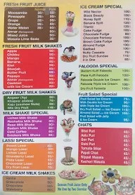 Snow Collection Ice Cream Parlour menu 1