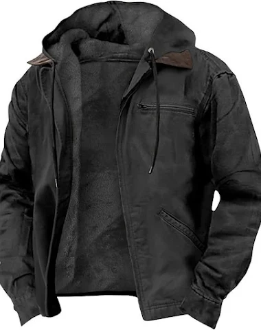 Veste à capuche zippée en coton rem - 1