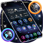 Cover Image of 下载 HD Dark Blue Launcher Theme 1.284.1.137 APK