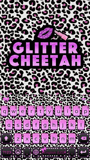 Glitter Cheetah Emoji Keyboard