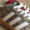 adidas × gucci men's gazelle beige tone/core white/beige tone