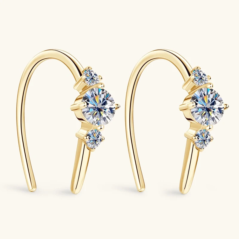 Betaalbare Luxe Diamanten Oorbellen S925 Sterling Zilver Hoogwaardig Design voor een Stijlvolle Uitstraling