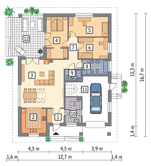 Piasek pustyni - M212 - Rzut parteru