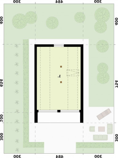 Moca 2 A dom letniskowy na zgłoszenie do 35m2 - Rzut strychu