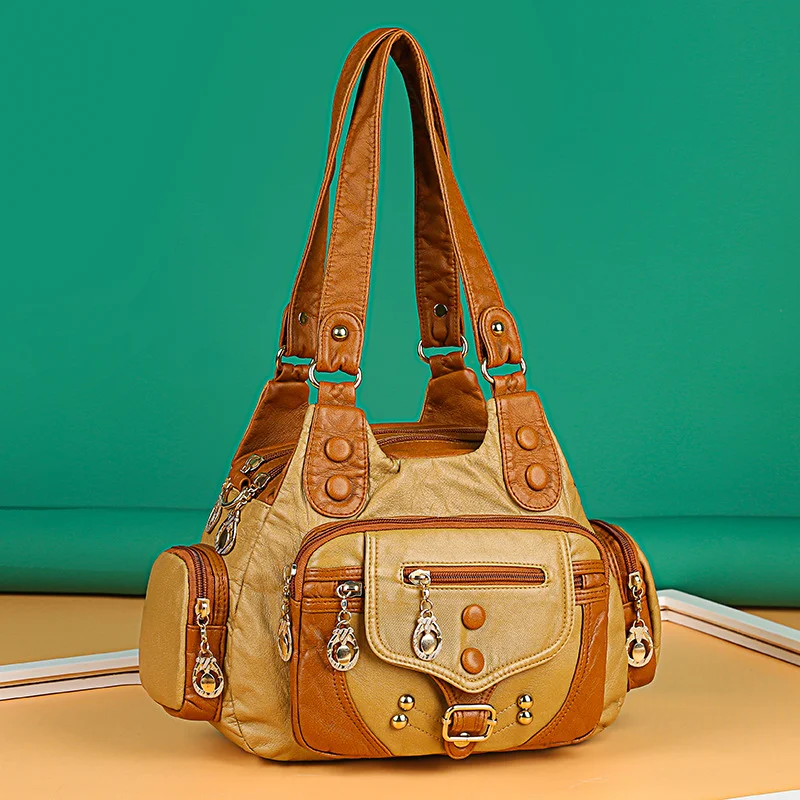 Sac bandoulière femme rétro polyvalent à une épaule. Élégant et pratique, idéal pour toutes les occasions. Un accessoire indispensable.
