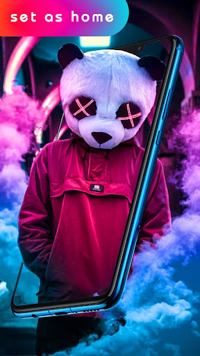 Neon Mask Wallpaper  LED Purge Wallpaper 2020