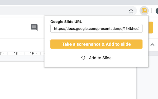 Screenshot to Google Slides chrome extension