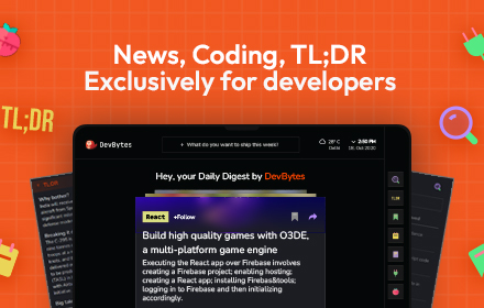 DevBytes: Developer's News & Coding Extension small promo image