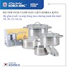 Bộ Nồi Inox 5 Lớp Đáy Liền Korea King ( Bộ Gồm 4 Nồi Và Nắp Bằng Inox Đường Kính 18, 20, 22, 24Cm) - Hàng Chính Hãng